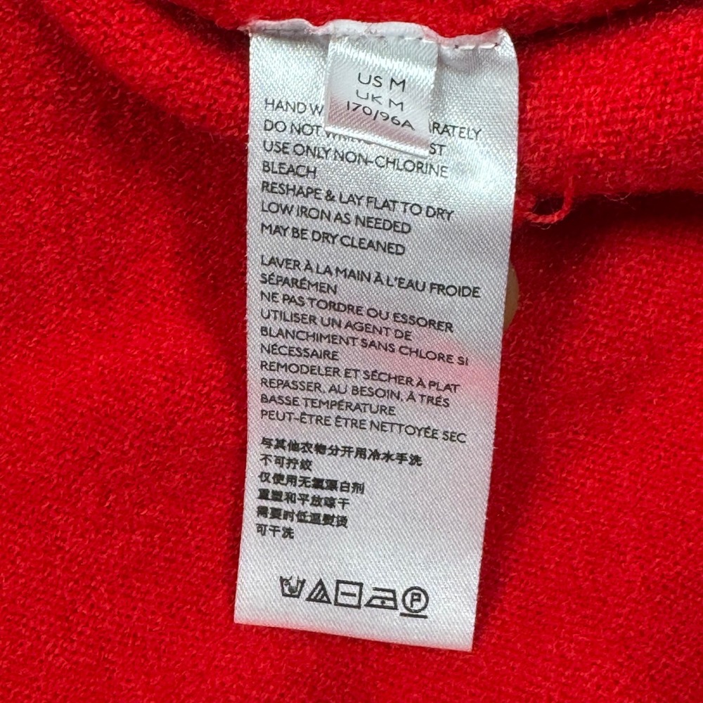 Anthropologie Red Button Front Tunic Sweater Womens M Long Sleeve Knit Top - Picture 6 of 7